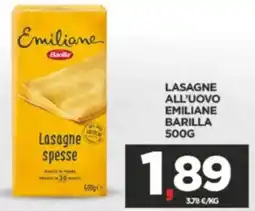 Interspar Lasagne all'uovo emiliane BARILLA offerta