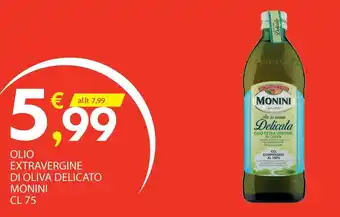 Vivo Supermercati Olio extravergine di oliva delicato MONINI offerta