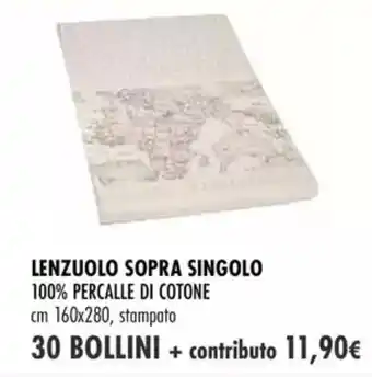 Galassia Lenzuolo sopra singolo 100% percalle di cotone offerta