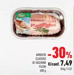 Conad Superstore Arrosto classico di tacchino FILENI offerta