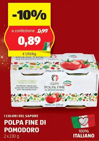 ALDI I colori del sapore polpa fine di pomodoro offerta