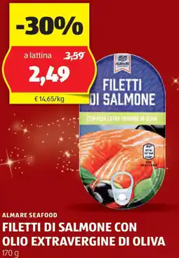 ALDI Almare seafood filetti di salmone con olio extravergine di oliva offerta