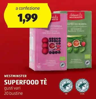 ALDI Westminster superfood tè offerta