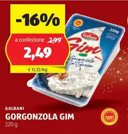 ALDI Galbani gorgonzola gim offerta