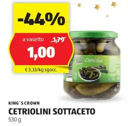 ALDI King's crown cetriolini sottaceto offerta