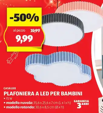 ALDI Casalux plafoniera a led per bambini offerta