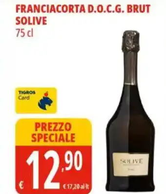 Tigros Franciacorta d.o.c.g. brut solive offerta