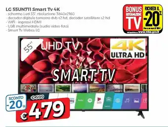 DPiù LG 55UN711 Smart Tv 4K offerta