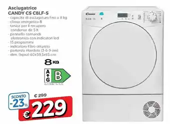 DPiù Candy Asciugatrice CS C8LF-S offerta