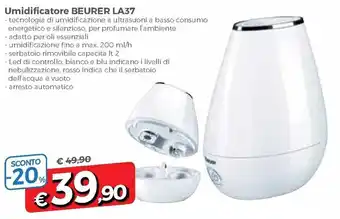 DPiù Beurer Umidificatore LA37 offerta