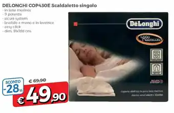 DeLonghi COP430E Scaldaletto singolo