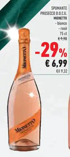 Conad Superstore Spumante prosecco d.o.c.g. MIONETTO offerta