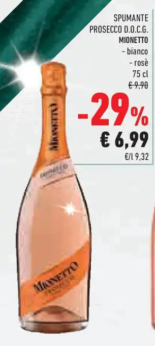 Conad Superstore Spumante prosecco d.o.c.g. MIONETTO offerta