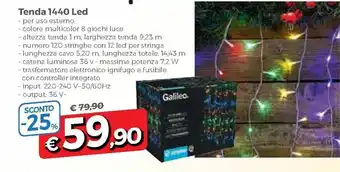 DPiù Tenda 1440 Led offerta