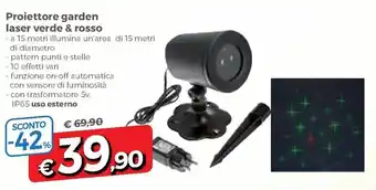 DPiù Proiettore Garden Laser Verde & Rosso offerta