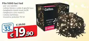 DPiù Filo 1000 Luci Led offerta