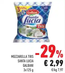 Conad Superstore Mozzarella tris santa lucia GALBANI offerta