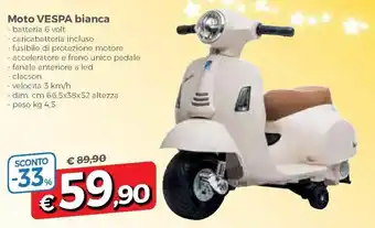 DPiù Vespa Moto Bianca offerta
