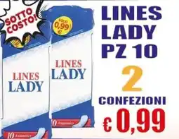 Supermercato Papale Lines lady pz 10 offerta