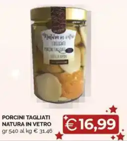 Mercatò Porcini tagliati natura in vetro offerta