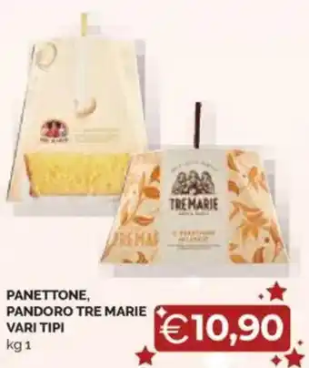 Mercatò Panettone, pandoro tre marie vari tipi offerta