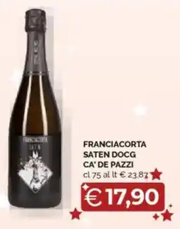 Mercatò Franciacorta saten docg ca' de pazzi offerta