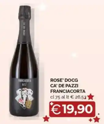 Mercatò Rose' docg ca' de pazzi franciacorta offerta