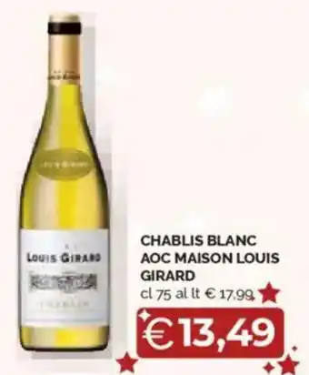 Mercatò Chablis blanc aoc maison louis girard offerta