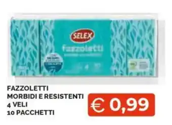 Mercatò Fazzoletti morbidi e resistenti 4 veli 10 pacchetti offerta