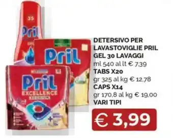 Mercatò Detersivo per lavastoviglie pril pril gel 30 lavaggi offerta