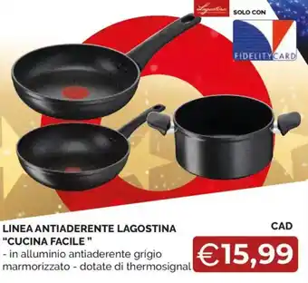 Mercatò Linea antiaderente lagostina "cucina facile" offerta