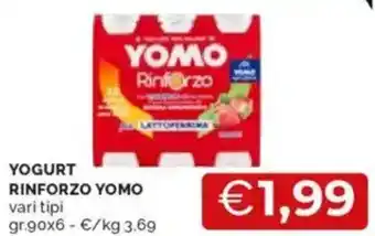 Mercatò Yogurt rinforzo yomo vari tipi offerta