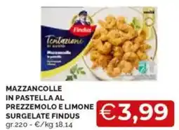 Mercatò Mazzancolle in pastella al prezzemolo e limone surgelate FINDUS offerta