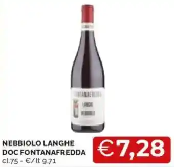 Mercatò Nebbiolo langhe doc fontanafredda offerta