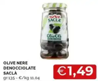 Mercatò Olive nere denocciolate SACLÀ offerta