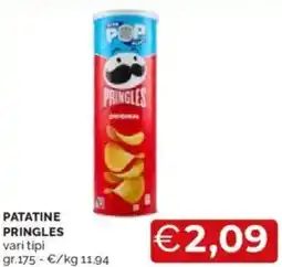 Mercatò Patatine pringles vari tipi offerta