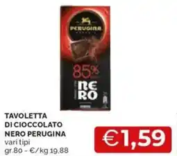 Mercatò Tavoletta di cioccolato nero perugina vari tipi offerta