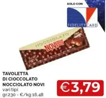 Mercatò Tavoletta di cioccolato nocciolato novi vari tipi offerta