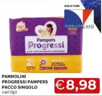 Mercatò Pannolini progressi pampers pacco singolo vari tipi offerta