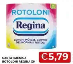 Mercatò Carta igienica rotoloni regina x8 offerta