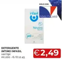 Mercatò Detergente intimo infasil vari tipi offerta