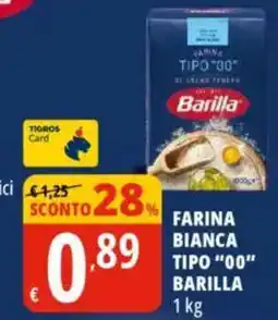 Tigros Farina bianca tipo "00" barilla offerta