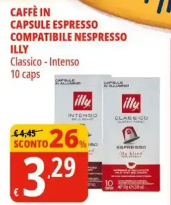 Tigros Caffè in capsule espresso compatibile nespresso ILLY offerta