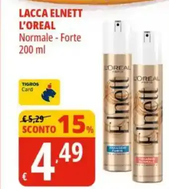 Tigros Lacca elnett l'oreal Normale - Forte offerta