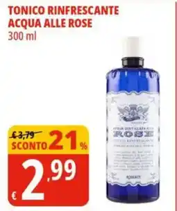 Tigros Tonico rinfrescante acqua alle rose offerta