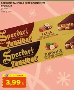 Tigre Torrone zanzibar extra/fondente SPERLARI offerta