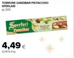 Tigre Torrone zanzibar pistacchio SPERLARI offerta