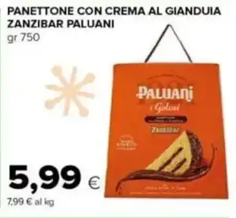 Tigre Panettone con crema al gianduia zanzibar PALUANI offerta