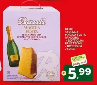 Extra Supermercati Bauli strenna magica festa pandoro offerta