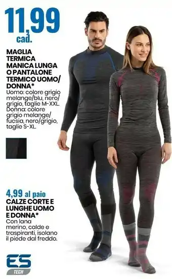 Es tech maglia termica manica lunga